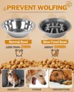 Jovrun Elevated Dog Bowls for Medium Large Size Dogs, Non-Slip Dog Feeder with 1... - Image 6