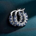 925 Sterling Silver Earrings for Women Fashion Colorful Embedded Zircon Hoop Ear... - Image 6