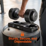 FLYBIRD DB2 Adjustable Dumbbell Set, 55LB/110LB Option, 5-in-1 Quick Adjustable ... - Image 5