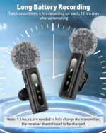 GoorDik Wireless Lavalier Microphone for iPhone, Android, USB C, PC, Camera Vide... - Image 7