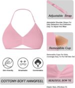 Comper 2 Piece Workout Sets for Women Halter Strappy Sports Bra with Seamless Ri... - Image 4