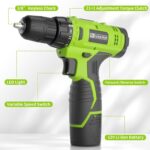 FADAKWALT Cordless Drill Set,12V Power Drill Set with Battery and Charger, Elect... - Image 3
