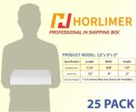 HORLIMER 12x9x2 inches Shipping Boxes Set of 25, White Corrugated Cardboard Box ... - Image 3