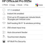 HP OfficeJet Pro 9125e Wireless All-in-One Color Inkjet Printer, Print, scan, co... - Image 3