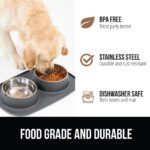 GORILLA GRIP Dog Bowl Set with Slip Resistant Silicone Feeding Mat, Food Grade 3... - Image 6