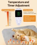 Pet Heating Pad for Cats & Small Dogs with 12 Adjustable Temperature, Waterproof... - Image 6