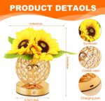 AMWGIMI Women Gifts Sunflower Flower Lamp Touch Table Lamp 3-Colour Dimming | Bi... - Image 5