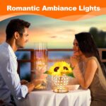 AMWGIMI Women Gifts Sunflower Flower Lamp Touch Table Lamp 3-Colour Dimming | Bi... - Image 6