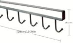 Under-Shelf Hanging Organizer with 6 Hooks – Space-Saving Rack for Cups, and Kit... - Image 3