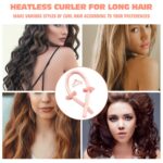 Heatless Curling Rod Headband No Heat Silk Ribbon Curling Rod Hair Roller Curls ... - Image 4