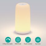 Touch Bedside Table LED Lamp, [Sleek Design & RGB Mode] Multi-Color Dimmable wit... - Image 3