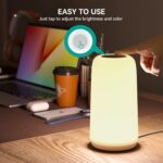 Touch Bedside Table LED Lamp, [Sleek Design & RGB Mode] Multi-Color Dimmable wit... - Image 7