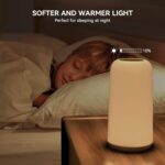 Touch Bedside Table LED Lamp, [Sleek Design & RGB Mode] Multi-Color Dimmable wit... - Image 9