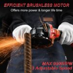 AOBEN 21V Cordless Angle Grinder Tool, 4-1/2 Inch Power Brushless Cut Off Grinde... - Image 3