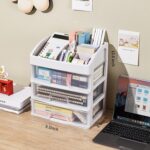 Desk Organizer with Drawers, 3 Drawers Storage Organizer, Desktop Storage Drawer... - Image 4