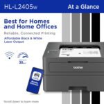 Brother HL-L2405W Wireless Compact Monochrome Laser Printer with Mobile Printing... - Image 3