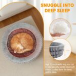 Heated Cat Bed Indoor, 20" Round Donut Deep Sleep Calming Heated Pet Beds for Ca... - Image 5