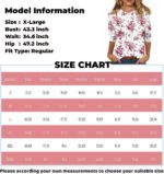 3/4 Length Sleeve Womens Tops 2024 Floral Print Vintage Casual Loose with Round ... - Image 6