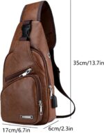 Crossbody Sling Bag for Women & Men, Sling Backpack with Earphone Port, Lightwei... - Image 5