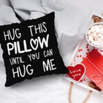 Sufamb Hug This Pillow Until You Can Hug Me Throw Pillow Covers, 18 x 18 Pillow ... - Image 3