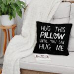 Sufamb Hug This Pillow Until You Can Hug Me Throw Pillow Covers, 18 x 18 Pillow ... - Image 5