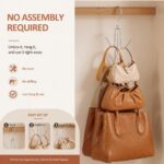 ZEDODIER 2 Pack Purse Organizer for Closet, Heavy-Duty Hanging Purse Hanger Clos... - Image 6