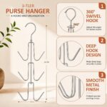 ZEDODIER 2 Pack Purse Organizer for Closet, Heavy-Duty Hanging Purse Hanger Clos... - Image 7