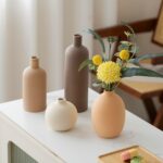 Modern Ceramic Vase Set, Neutral Colors, Decorative Vases for Home Shelf Decor, ... - Image 7