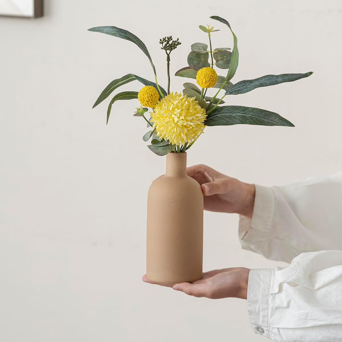 Modern Ceramic Vase Set, Neutral Colors, Decorative Vases for Home Shelf Decor, ... - Image 9