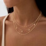 Layered Necklaces for Women, Dainty Gold Necklace Stack 14k Gold Plated Layering... - Image 3