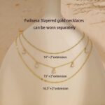 Layered Necklaces for Women, Dainty Gold Necklace Stack 14k Gold Plated Layering... - Image 5