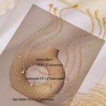 Layered Necklaces for Women, Dainty Gold Necklace Stack 14k Gold Plated Layering... - Image 7