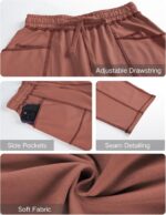 Athlisan Womens Baggy Barrel Pants Wide Leg Lounge Drawstring Sweatpants with Po... - Image 7