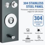 FUZ Shower Panel Tower System, Stainless Steel 6 Functions Shower Panel System w... - Image 7