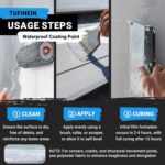 Rubber Liquid Waterproof Sealant, TUFINEIN 53oz/1.5kg Neutral Gray Quick Drying ... - Image 6