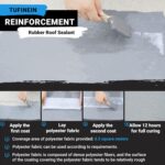 Rubber Liquid Waterproof Sealant, TUFINEIN 53oz/1.5kg Neutral Gray Quick Drying ... - Image 9
