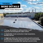 Rubber Liquid Waterproof Sealant, TUFINEIN 53oz/1.5kg Neutral Gray Quick Drying ... - Image 10