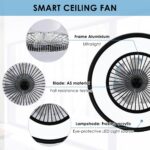 24" Bladeless Ceiling Fan with RGB Light Remote, Smart LED Ceiling Fans with Voi... - Image 6
