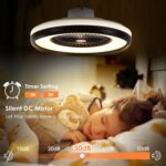 24" Bladeless Ceiling Fan with RGB Light Remote, Smart LED Ceiling Fans with Voi... - Image 10