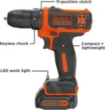 BLACK+DECKER 12V MAX Cordless Drill/Driver, Battery and Charger Included (BDCDD1... - Image 3