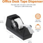 Amazon Basics Weighted Desktop Tape Dispenser with Non-Skid Base, Desk Accessory... - Image 5