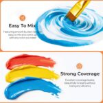 Nicpro Acrylic Paint Set, 24 Colors with 12 Brushes & Palette, Non Toxic Art Sup... - Image 6