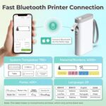 Nelko Label Maker Machine with Tape, P21 Bluetooth Label Printer, Wireless Mini ... - Image 3