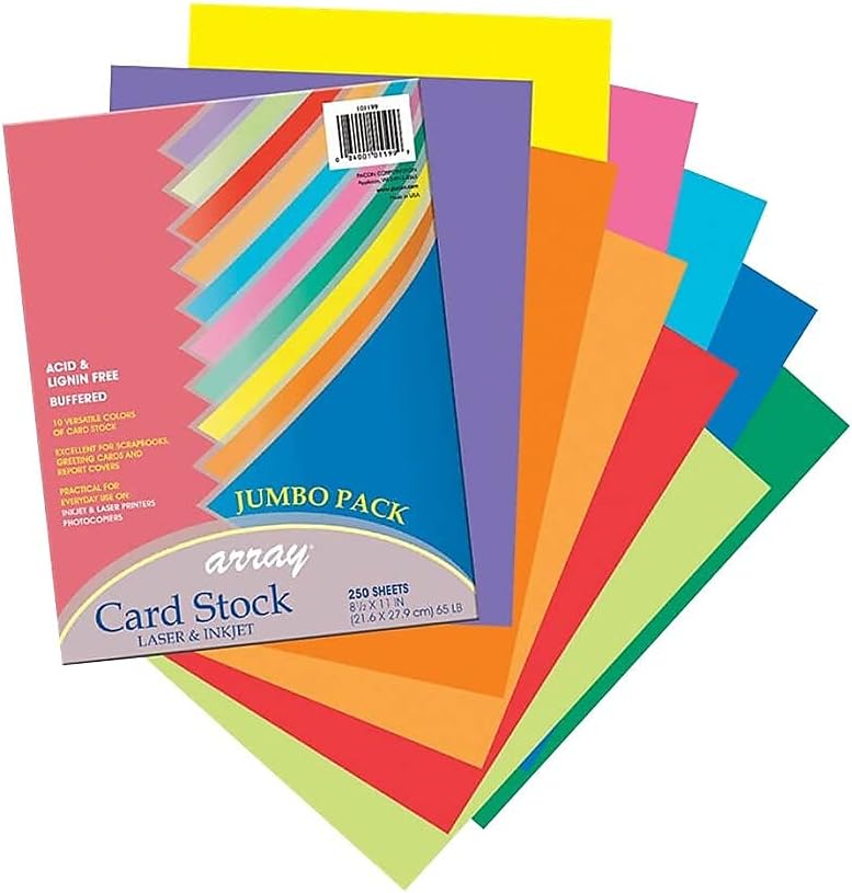 Pacon Card Stock, Colorful Jumbo Assortment, 10 Colors, 8-1/2" x 11", 250 Sheets - Image 3