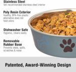 Loving Pets Bella Dog Bowls- Stainless Steel Dog & Cat Bowls - Spill Proof Dog F... - Image 3