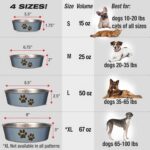 Loving Pets Bella Dog Bowls- Stainless Steel Dog & Cat Bowls - Spill Proof Dog F... - Image 8