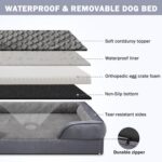 INVENHO Orthopedic Dog Beds Large Sized, XL Washable Dog Sofa with Egg-Crate Foa... - Image 5