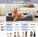 INVENHO Orthopedic Dog Beds Large Sized, XL Washable Dog Sofa with Egg-Crate Foa... - Image 8