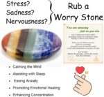 Worry Stone Crystals and Healing Stones Anxiety Fidgets Natural Meditation Acces... - Image 6