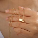 Turandoss Heart Initial Necklace for Women Teen Girls - 18K Gold Plated Letter A... - Image 5